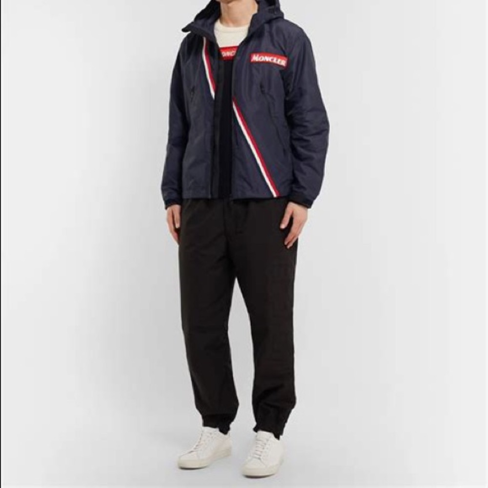 Trakehner Logo Stripe Hooded Nylon Jacket